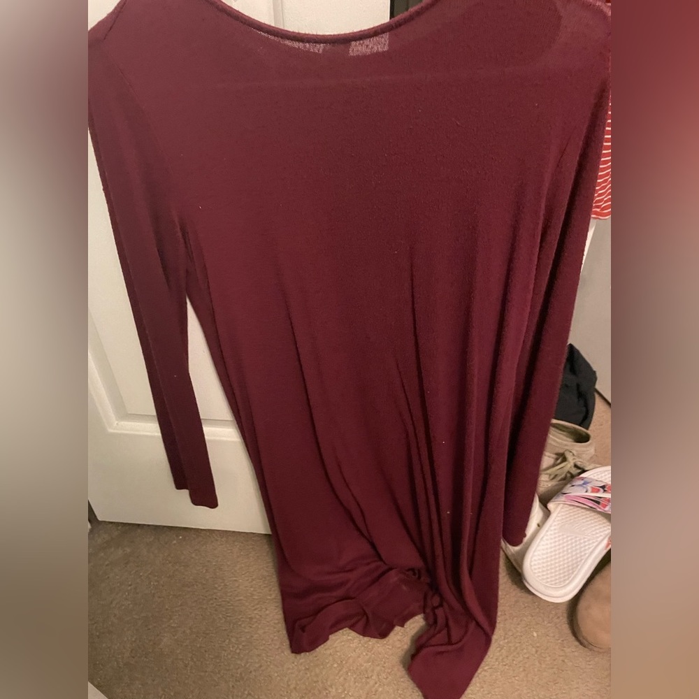 burgundy fall dress